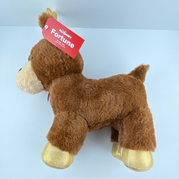 PetSmart Squeak Plush Toy Fortune the Reindeer NEW Brown Dog Toy 11 inches - Picture 3 of 9